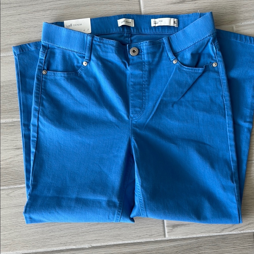 J.Jill Cyan Cropped blue pull on Jeans